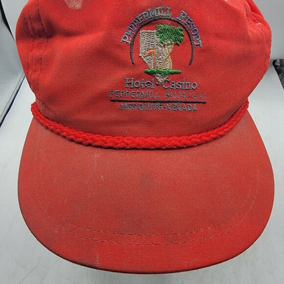 Imperial Peppermill Resorts Adults Red Adjustable Hat Cap Casual Outdoors - Picture 9 of 9